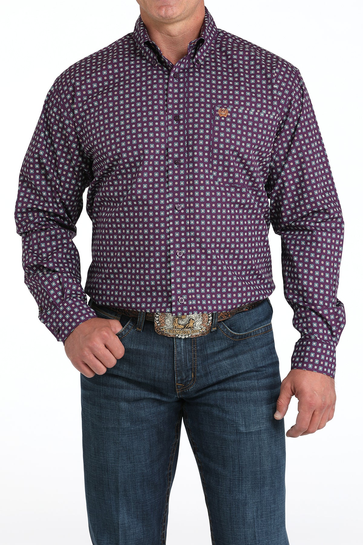 Cinch Men’s Long Sleeve Classic Print