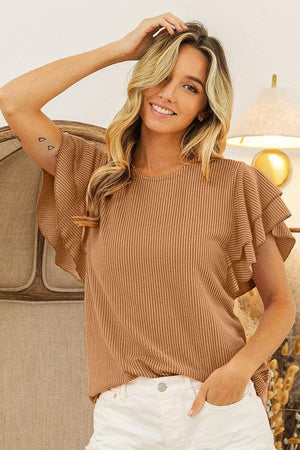 Alaina Ruffled Sleeve Top