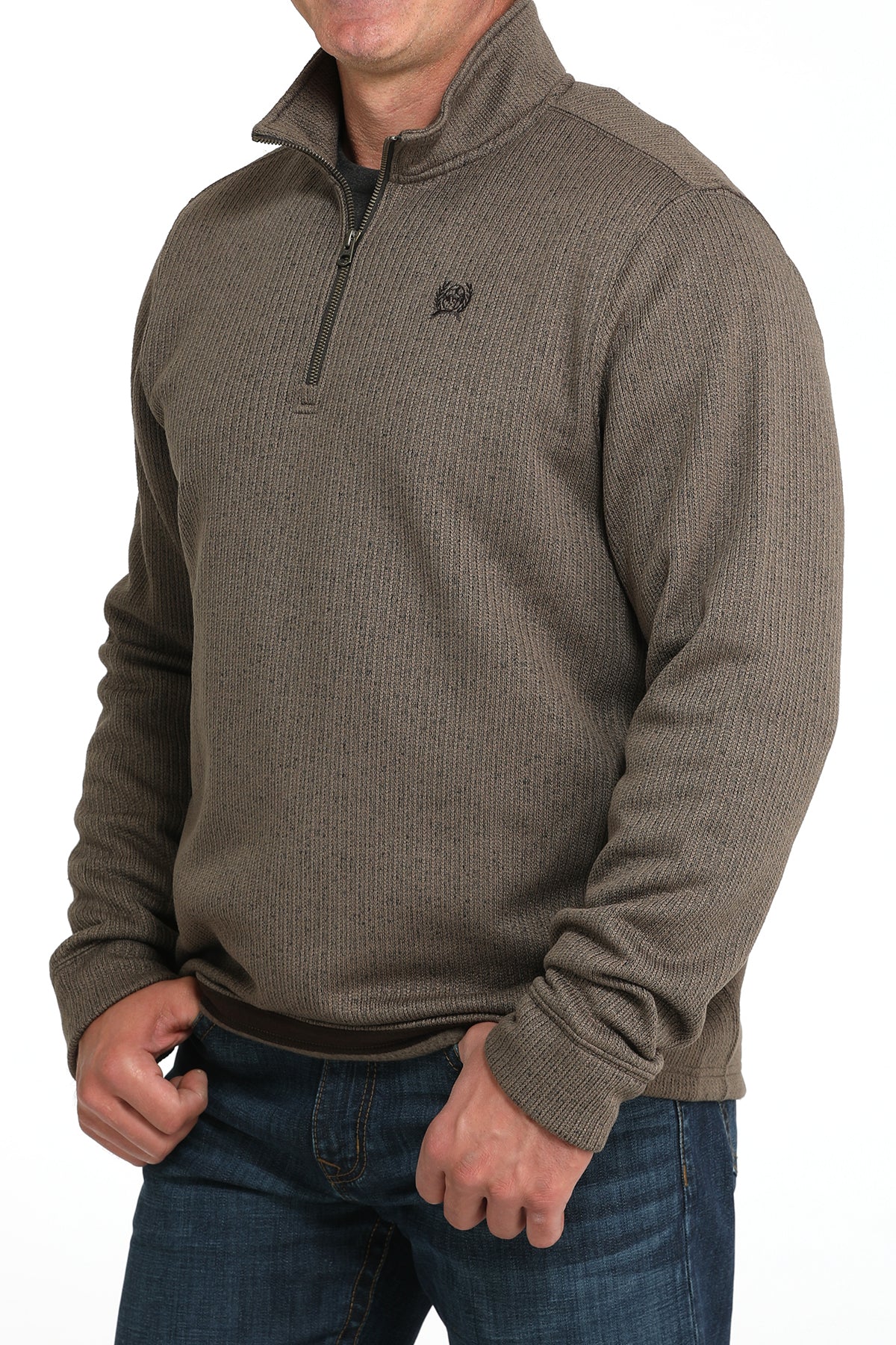 Cinch Men's Brown 1/4 Zip Pullover