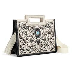 Sayla Cut-Out Embroidered Collection Tote/Crossbody