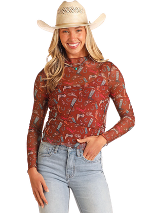 Boot Print Mesh Top