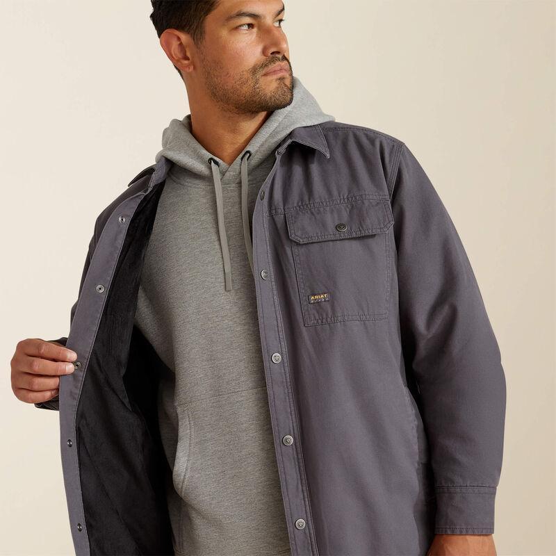 Mens Ariat Rebar Canvas Shirt Jacket