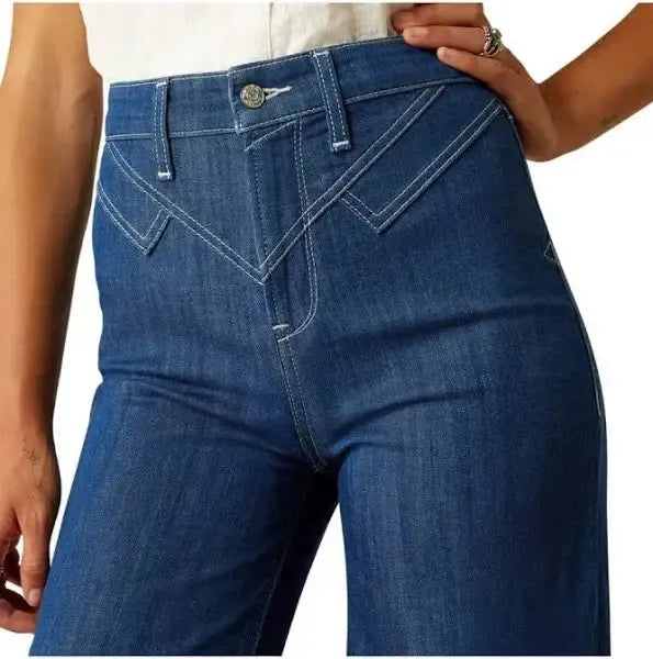 Ultra High Rise Westie Yoke Wide Leg Jeans