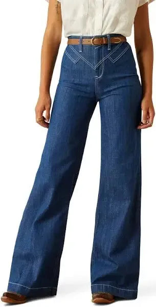 Ultra High Rise Westie Yoke Wide Leg Jeans