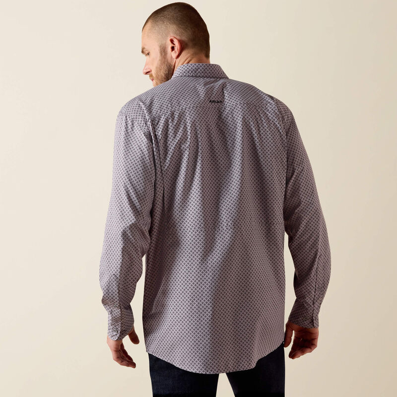 Patterned shirt featuring the Ariat logo.