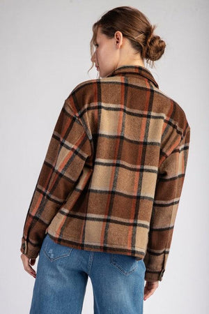 STEPH PLAID CROPPED SHACKET