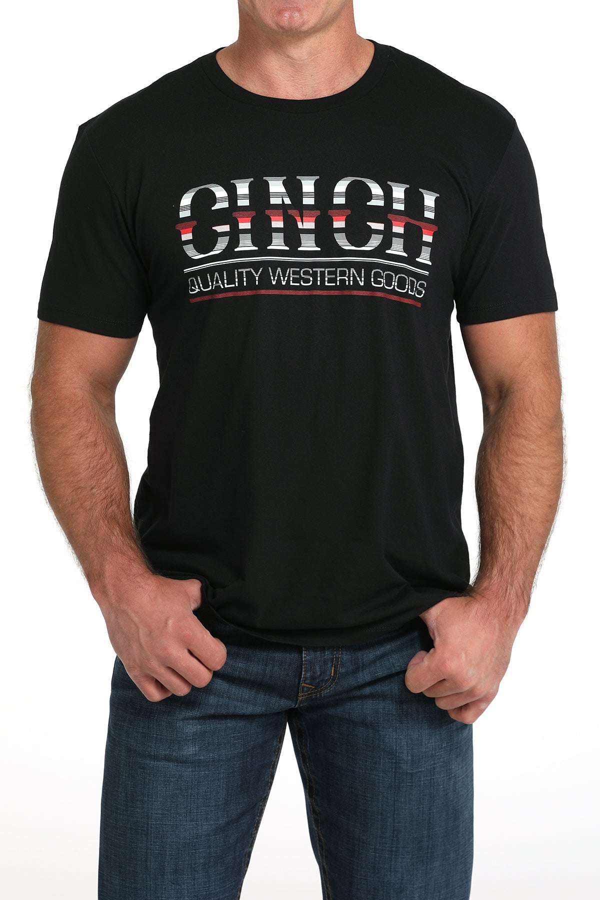 Cinch Men's Black Chest Logo Graphic T-Shirt