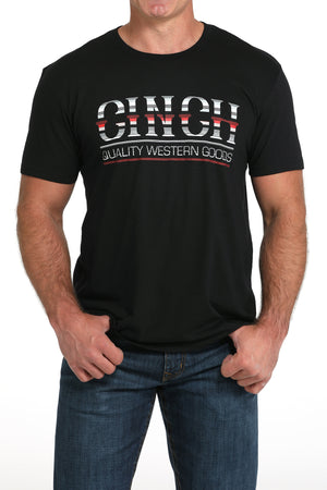 Cinch Men's Black Chest Logo Graphic T-Shirt