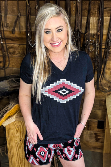 ROCK N' ROLL V-NECK TEE