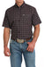 Cinch Men's Purple Geometric Print Short Sleeve Shirt