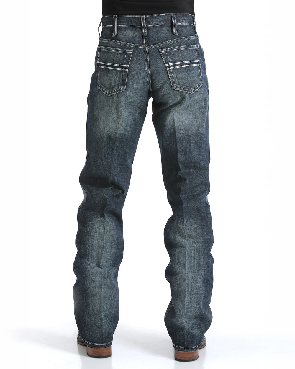 Blue jeans on a white background