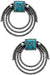 CABLE TEXTURED WESTERN ROPE GEMSTONE STUD EARRING