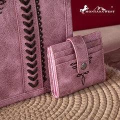 Montana West Whipstitch Concealed Carry Tote With Matching Bi-Fold Wallet