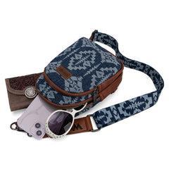 Wrangler Southwestern Print Small Canvas Sling Bag