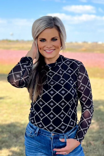 COUNTRY NIGHTS MESH TOP