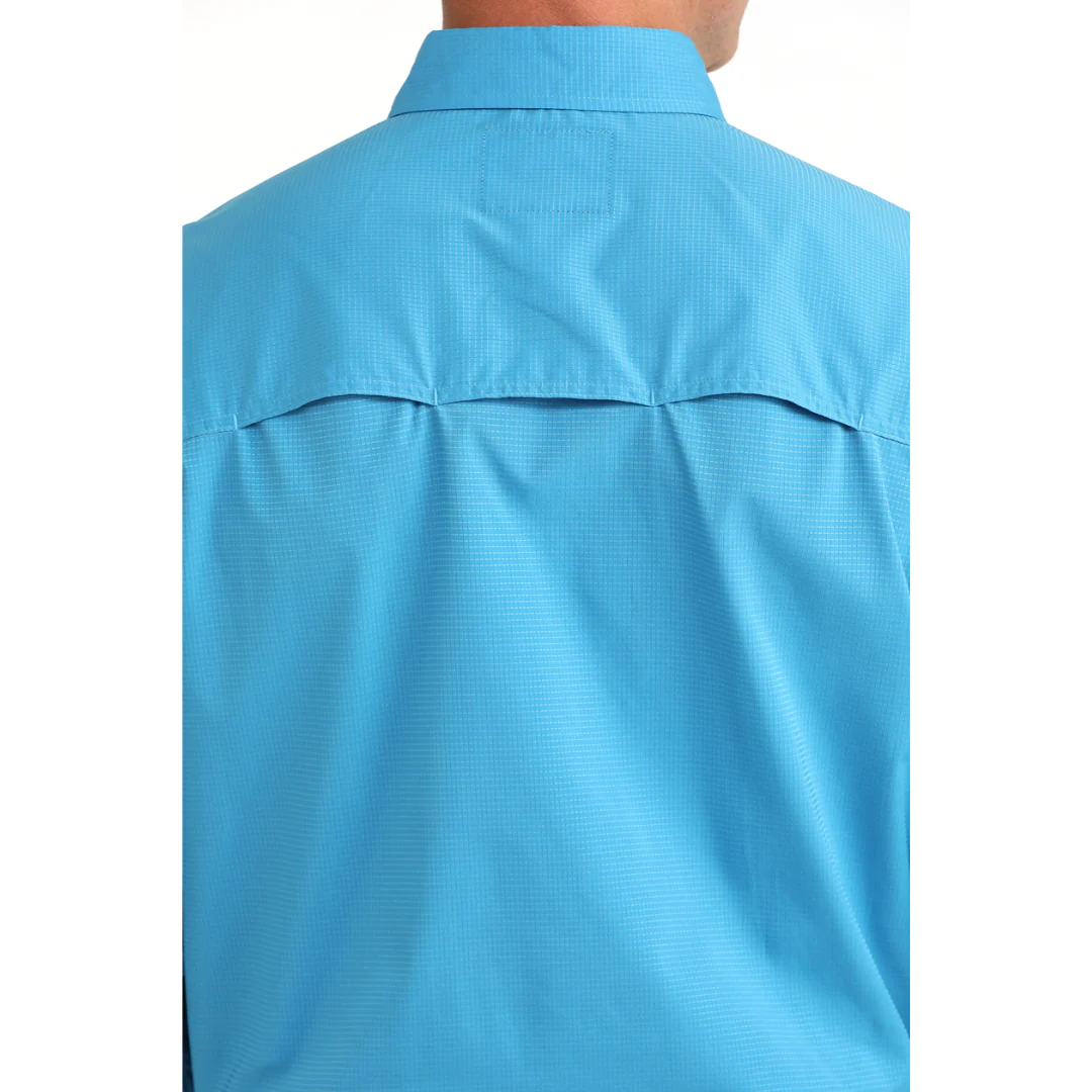 Cinch Men's Solid Blue ArenaFlex Button Down Shirt