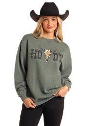 Howdy Oversized Pullover with Studs