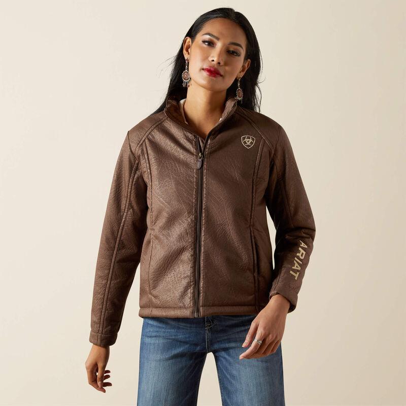 Ariat Logo Softshell Faux Leather Jacket