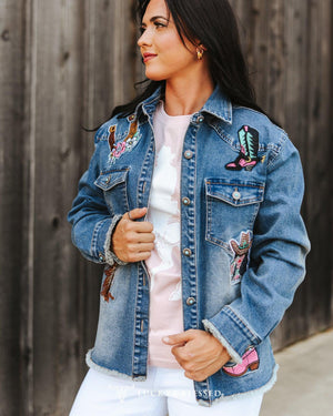 Western Patch Denim Jacket