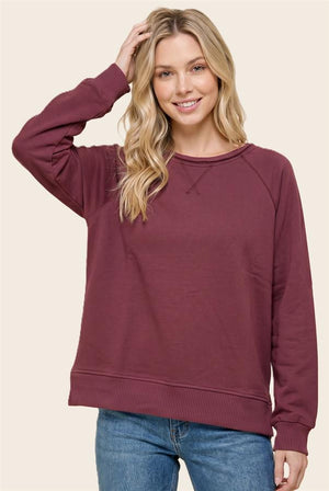 Burgundy crewneck sweatshirt 
