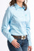 WOMEN'S TENCEL™ LIGHT BLUE MICRO STRIPE BUTTON-UP SHIRT