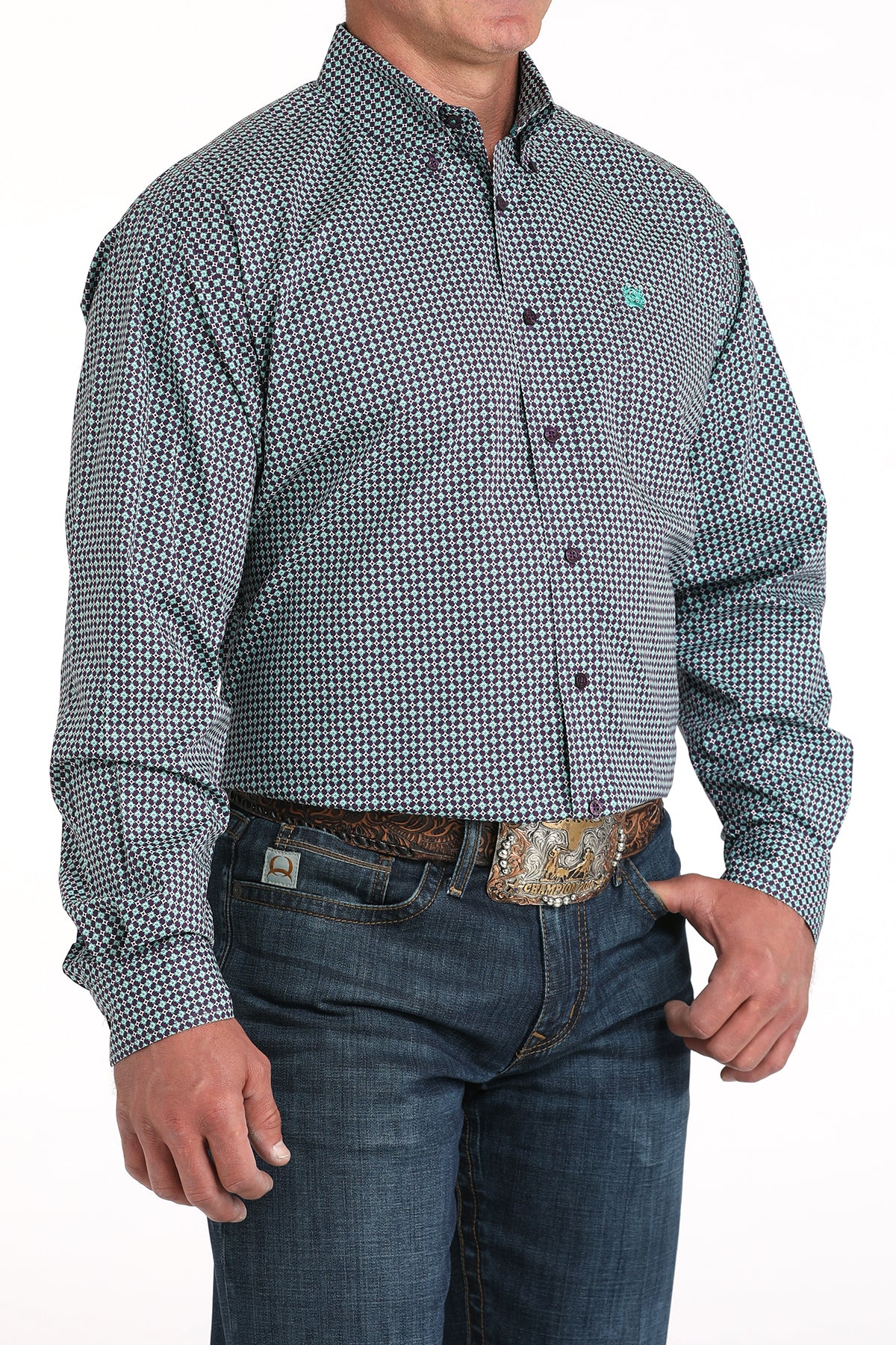 Cinch Men’s Long Sleeve Classic Print