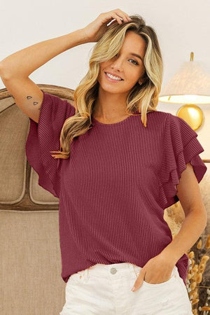 Alaina Ruffled Sleeve Top