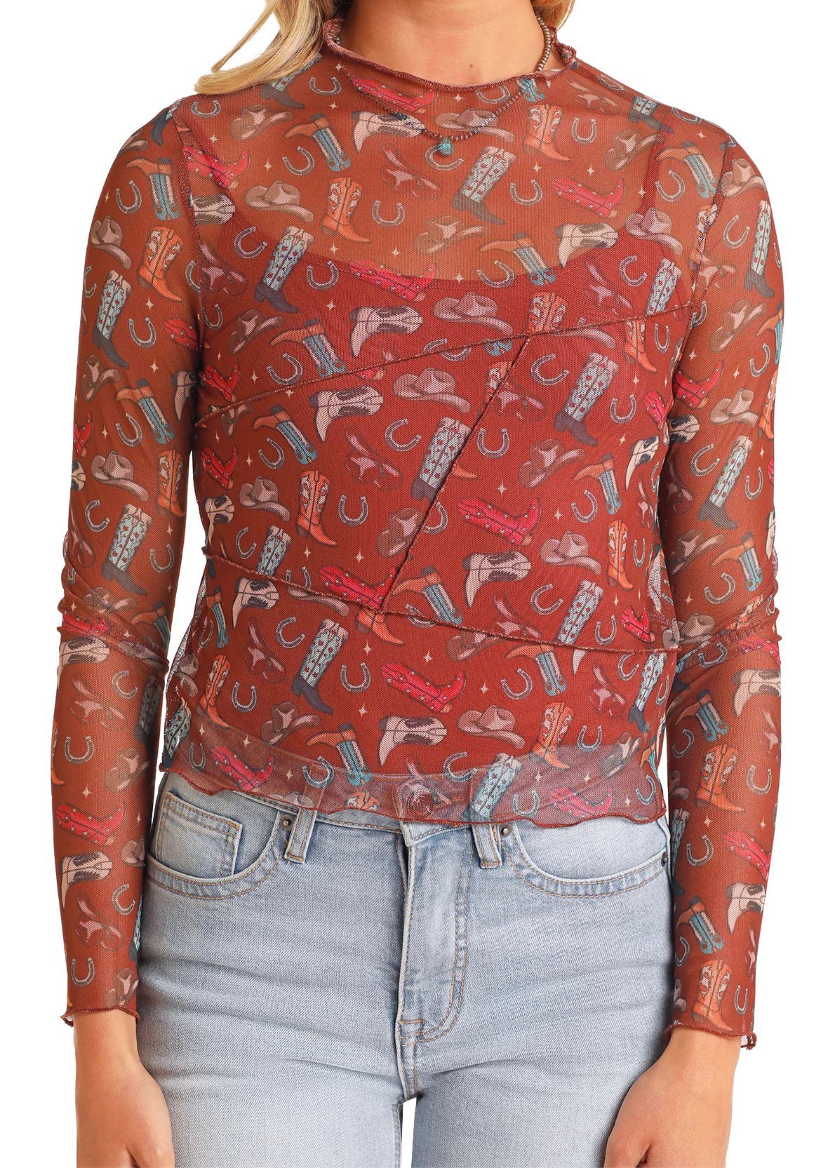 Boot Print Mesh Top