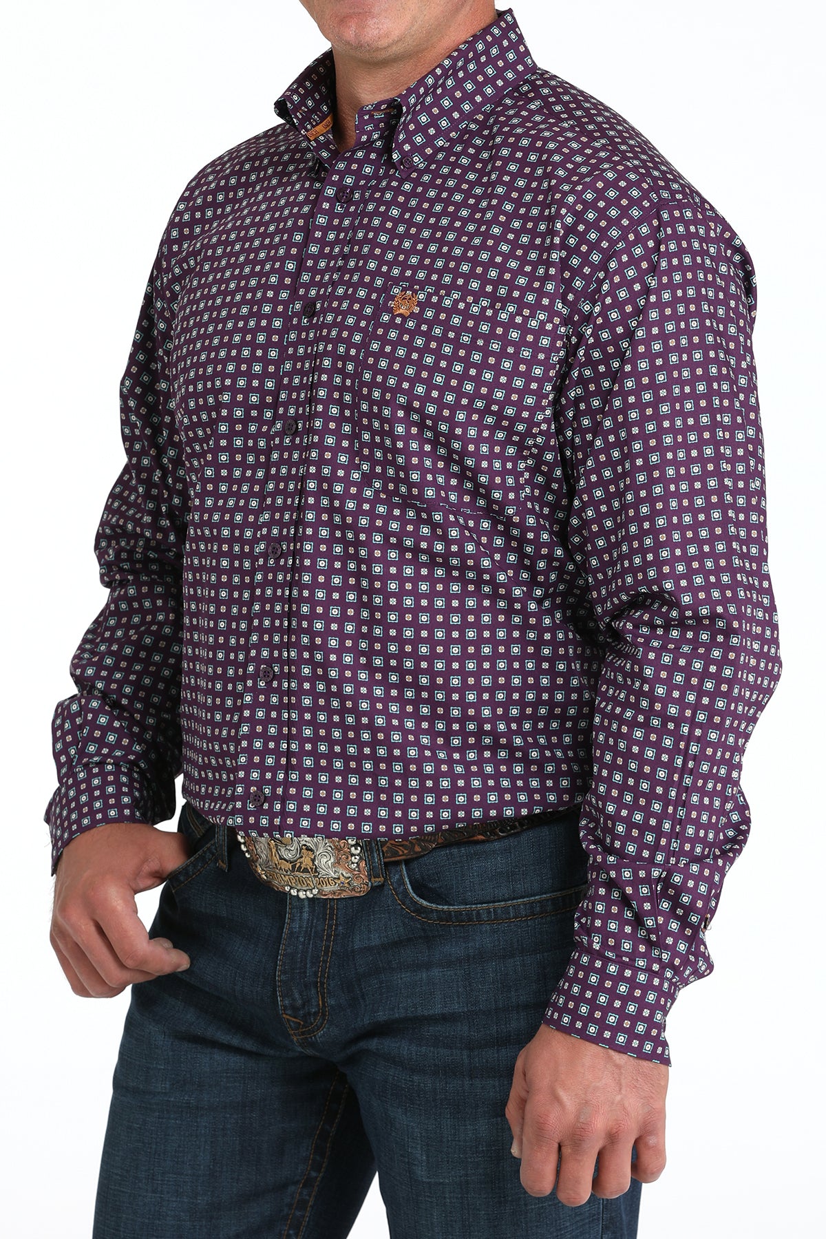 Cinch Men’s Long Sleeve Classic Print