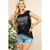 KAYDEN Boot Stitch Vinyl Graphic Top