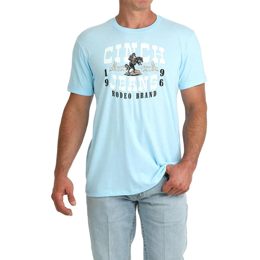 Cinch Men's Blue 1996 Rodeo Logo Tee Shirt