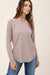 BASIC BOAT NECK, LONG SLEEVE, HIGH AND LOW, PULLOVER SWEATER